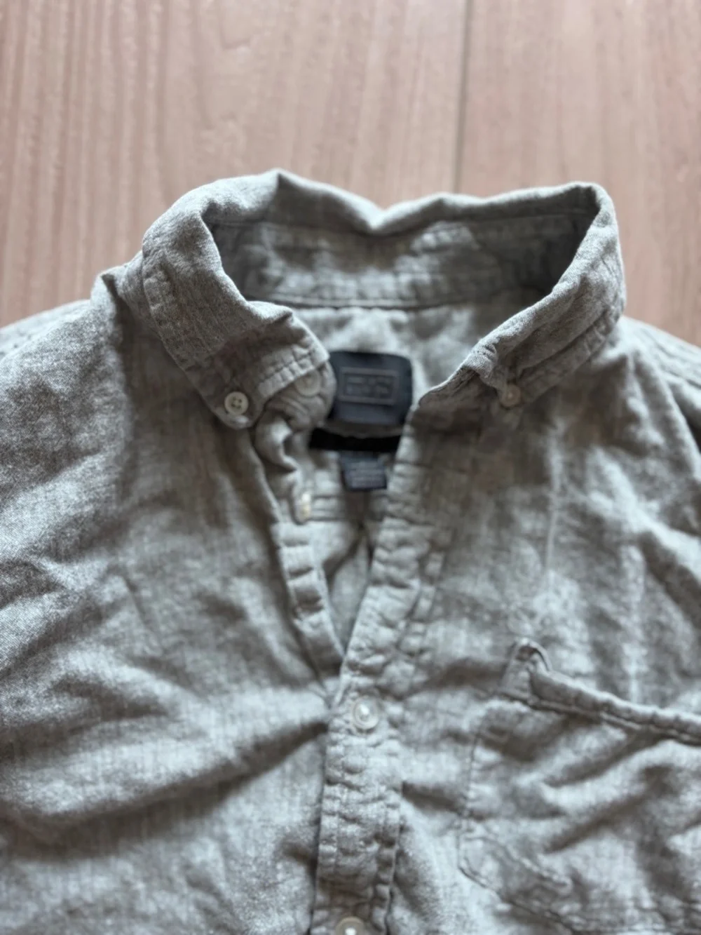 14th & Union Light Gray Short-Sleeve Button-Down Shirt